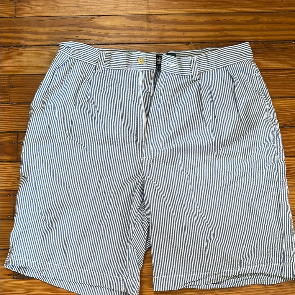 Ralph Lauren Seersucker Shorts Size 32 Waist